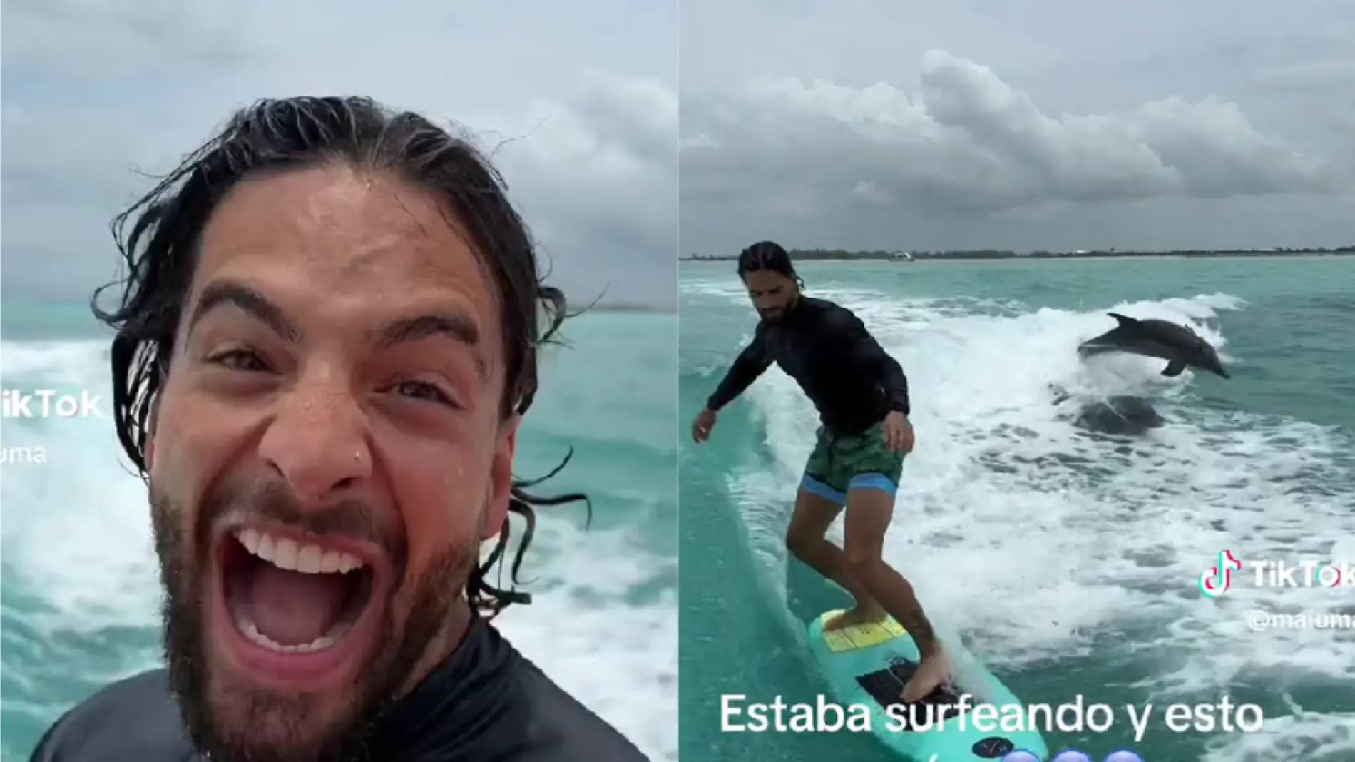 Maluma surfeando 